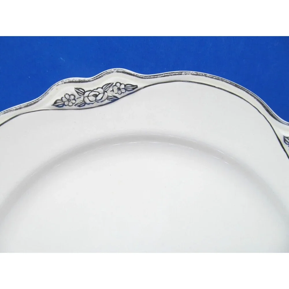 Homer Laughlin Virginia Rose Patrician F44 N8 Luncheon Plates Set Of 2 Plates GC
